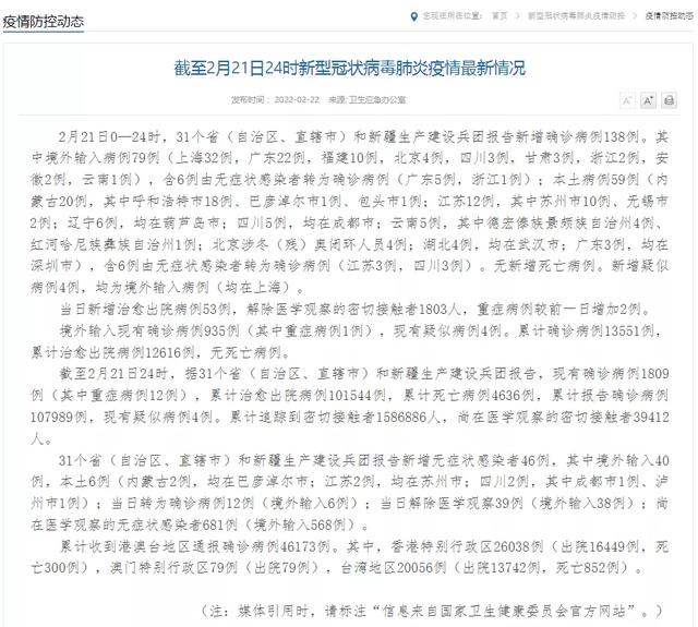 31省新增确诊22例-31省新增确诊22例为哪些地方-第3张图片