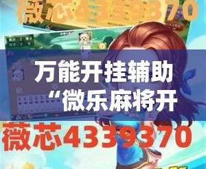 万能开挂辅助“微信微乐亲友房通用挂”(详细透视教程)-知乎-第1张图片