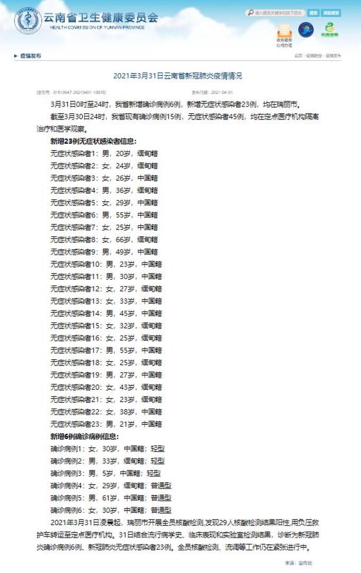 “云南新增本土确诊5例” 云南新增本土确诊病例2例m？-第2张图片