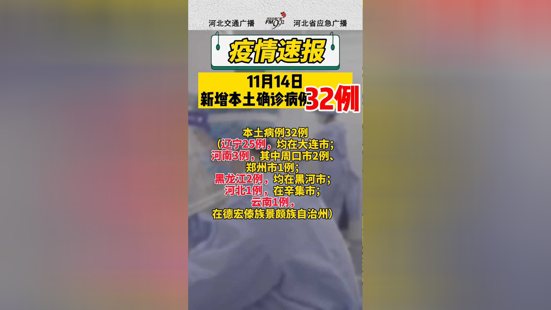 石家庄新增16例本土确诊病例〃石家庄新增14例本土病