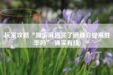 必看科普“微乐家乡麻将开挂怎么开	”万能开挂器（确实有挂）-第2张图片